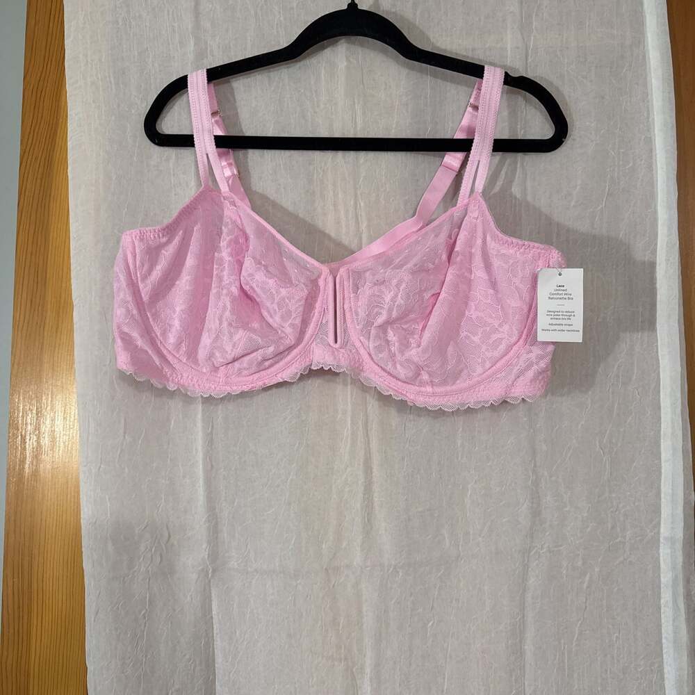 Auden Women's‎ Lace Unlined Balconette Bra in Palatial Pink